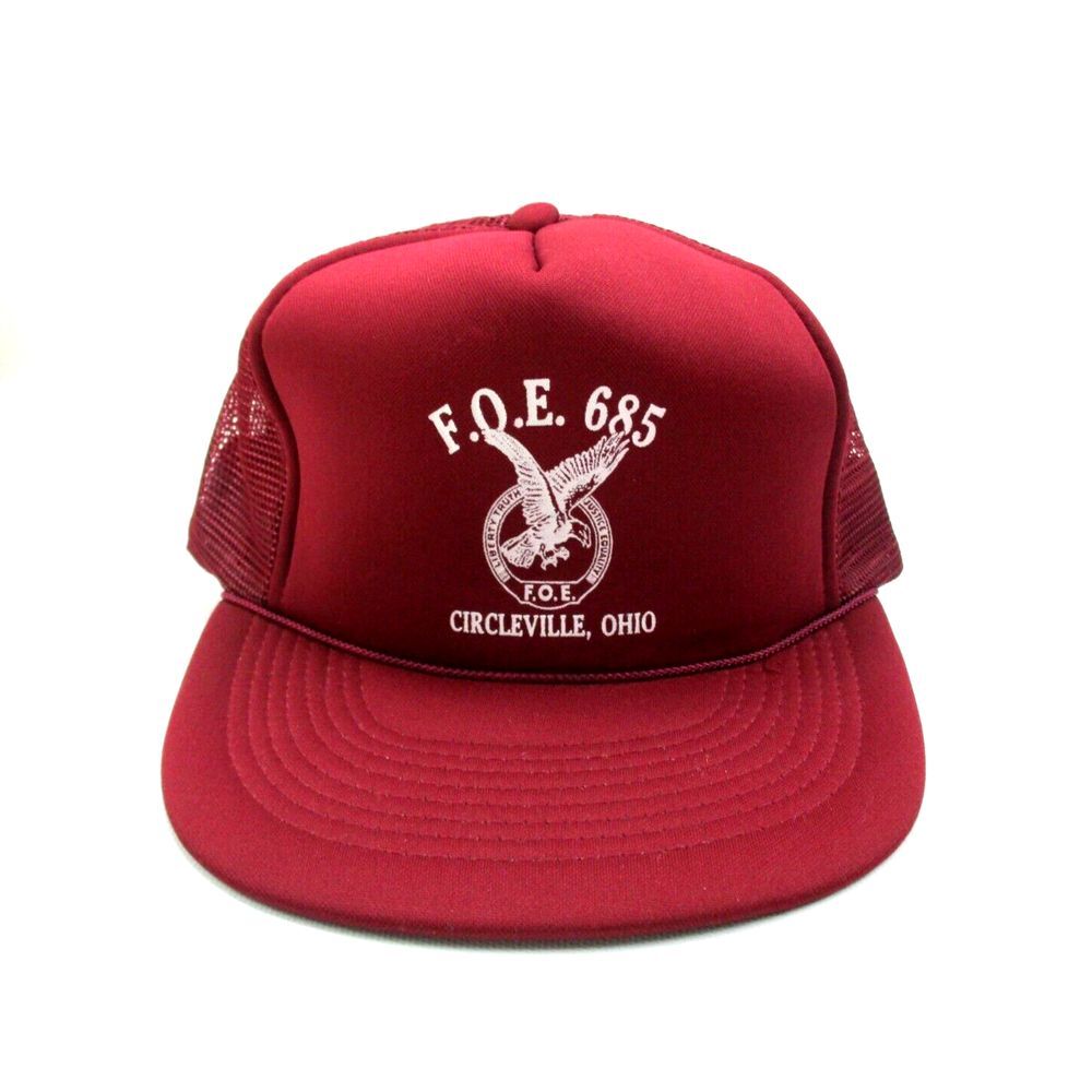 Vintage F.O.E. Fraternal Order of Eagles Circleville Ohio Snapback Meshback Hat